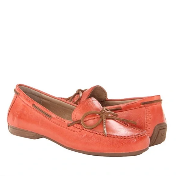 Frye Shoes Frye Janet Tie Leather Driving Loafers Flats